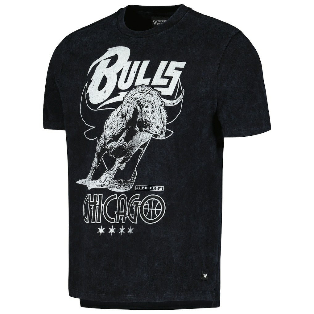 Black Chicago Bulls The Wild Collective Unisex Tour Band T-Shirt sale | NBA