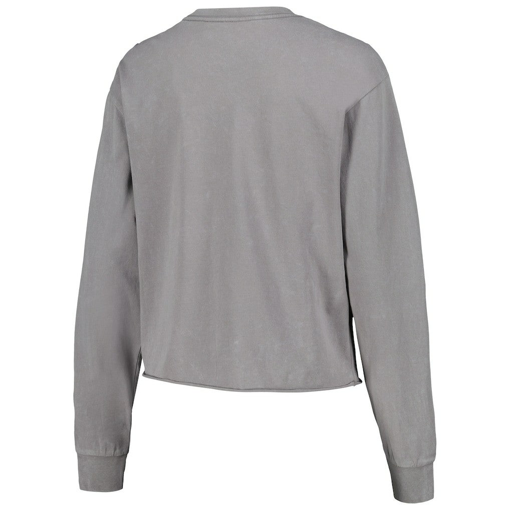 Gray Chicago Bulls The Wild Collective Women's Band Cropped Long Sleeve T-Shirt sale | NBA