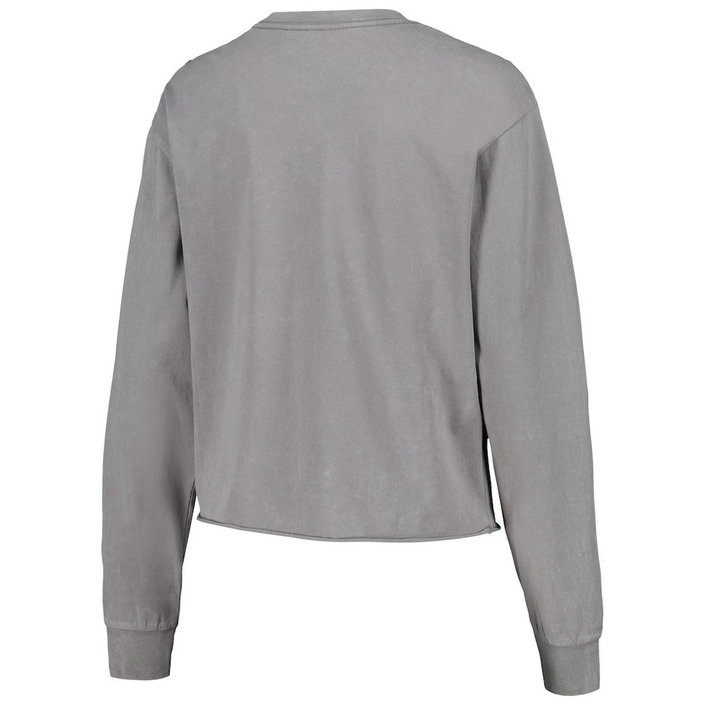 Gray Chicago Bulls The Wild Collective Women's Band Cropped Long Sleeve T-Shirt sale | NBA