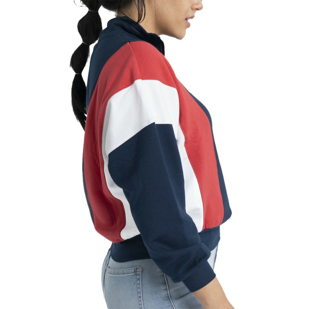 Boston Red Sox Lusso Women's Malia Quarter-Zip Sweatshirt - MLB Sweatshirts