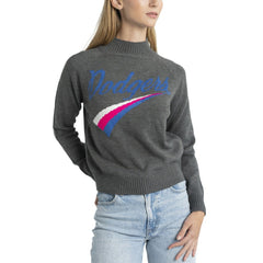 Los Angeles Dodgers Lusso Women's Serena Raglan Pullover Sweater - MLB Pullover