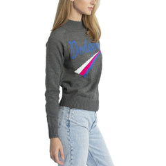 Los Angeles Dodgers Lusso Women's Serena Raglan Pullover Sweater - MLB Pullover
