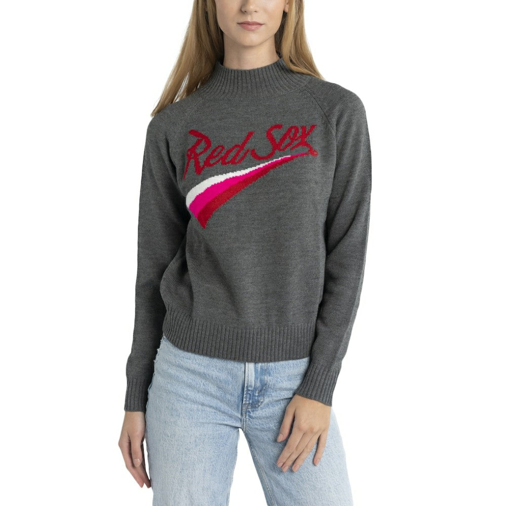 Boston Red Sox Lusso Women's Serena Raglan Pullover Sweater - MLB Pullover