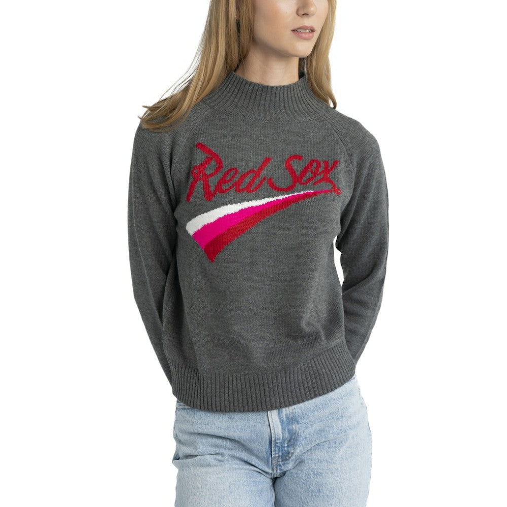 Boston Red Sox Lusso Women's Serena Raglan Pullover Sweater - MLB Pullover