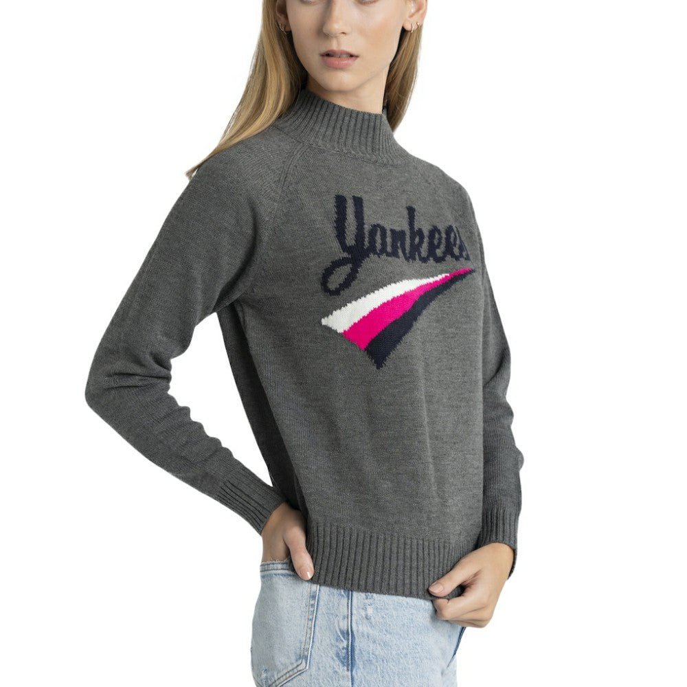 New York Yankees Lusso Women's Serena Raglan Pullover Sweater - MLB Pullover