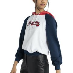 Atlanta Braves Lusso Women's Marlowe Tri-Blend Raglan Pullover Hoodie - MLB Hoodies