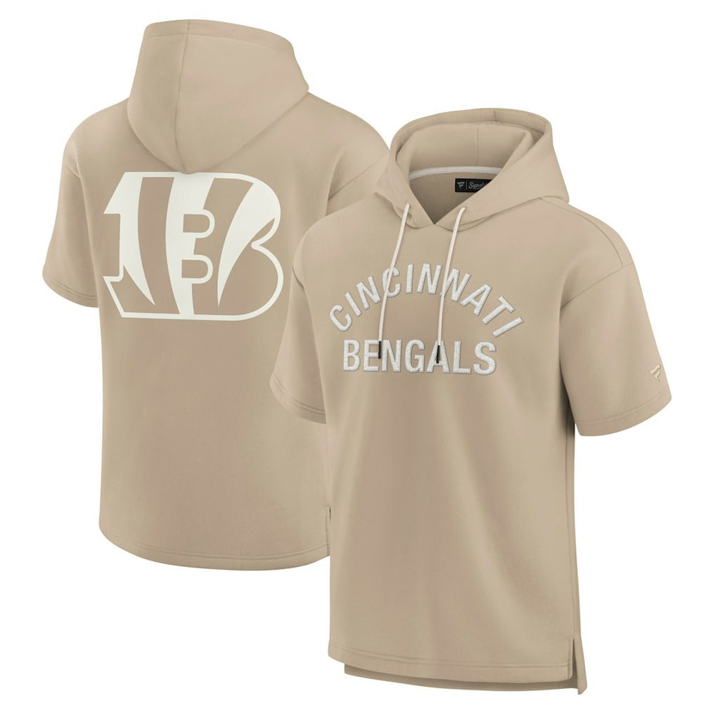 Cincinnati Bengals Unisex Elements Super Soft Fleece Short Sleeve Pullover Hoodie | NFL Sale