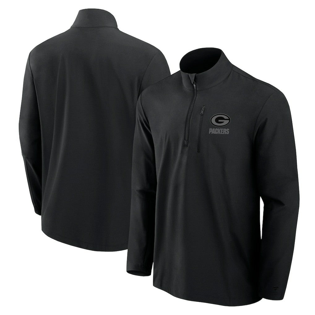 Green Bay Packers Front Office Micro Tonal Quarter-Zip Pullover | NFL New