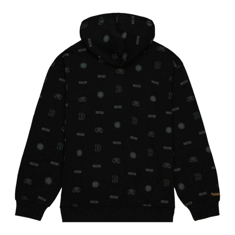 Boston Bruins Mitchell & Ness 100th Anniversary Allover Print Pullover Hoodie -  NHL Hoodies