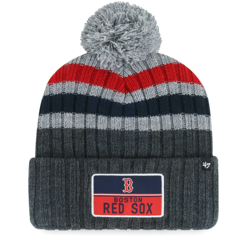 Boston Red Sox '47 Stack Cuffed Knit Hat with Pom - MLB Hats