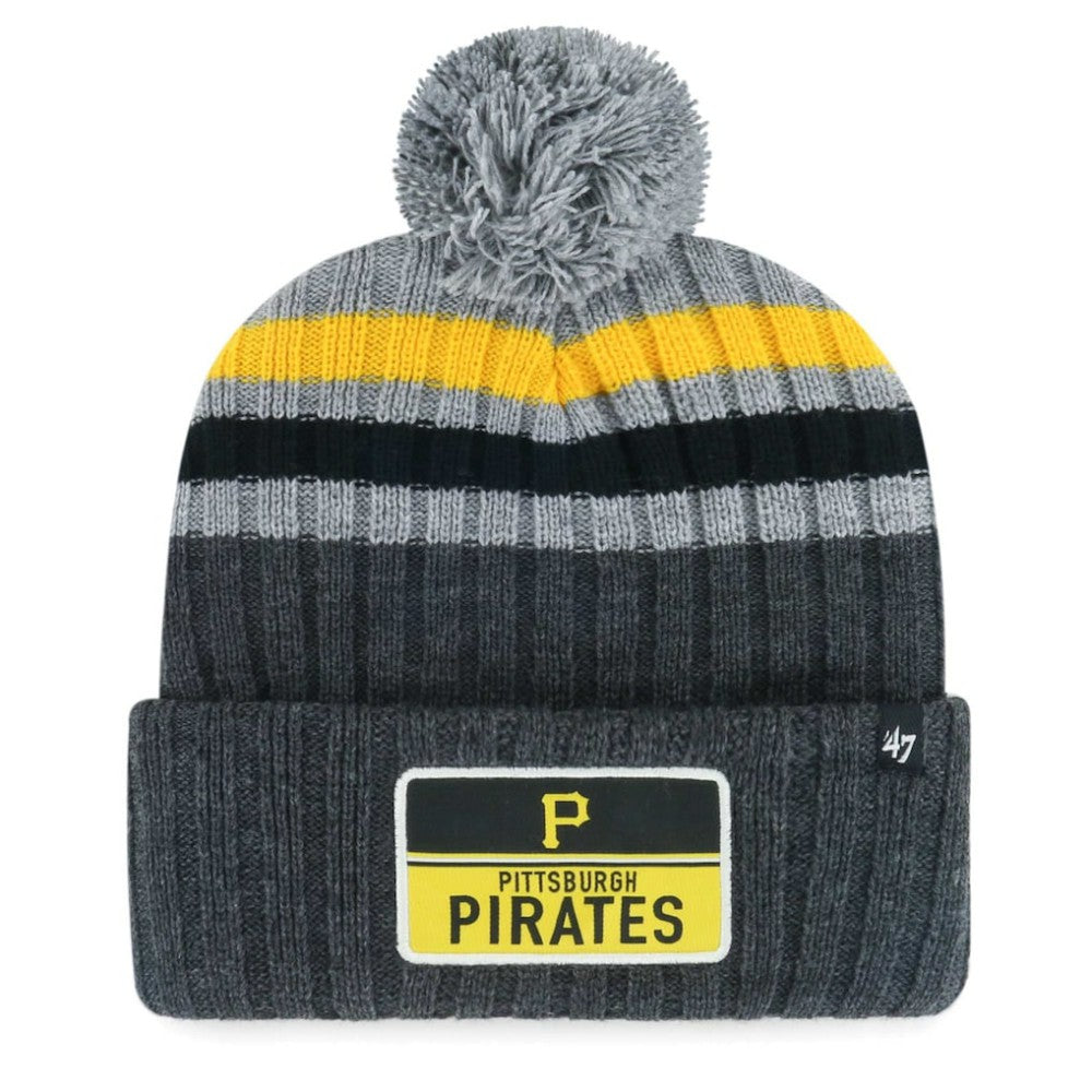 Pittsburgh Pirates '47 Stack Cuffed Knit Hat with Pom - MLB Hats