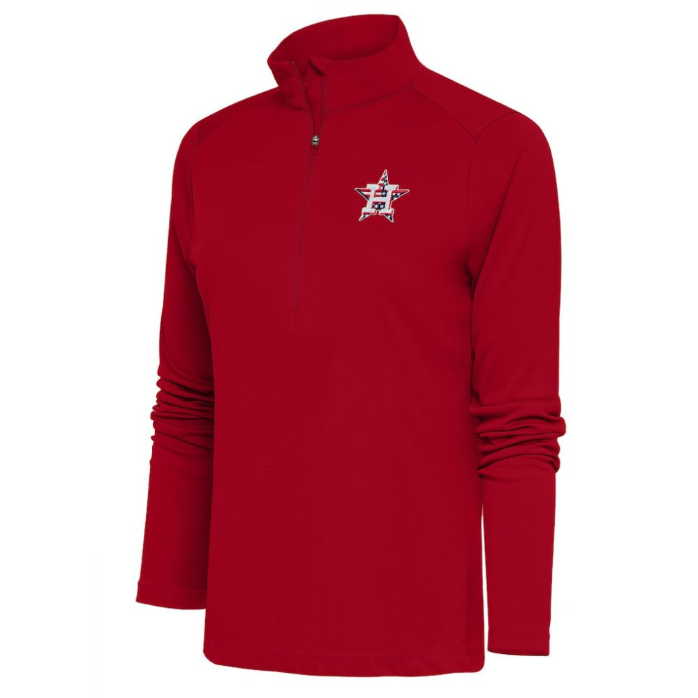 Houston Astros Antigua Women's Patriotic Tribute Half-Zip Pullover Top - MLB Pullover