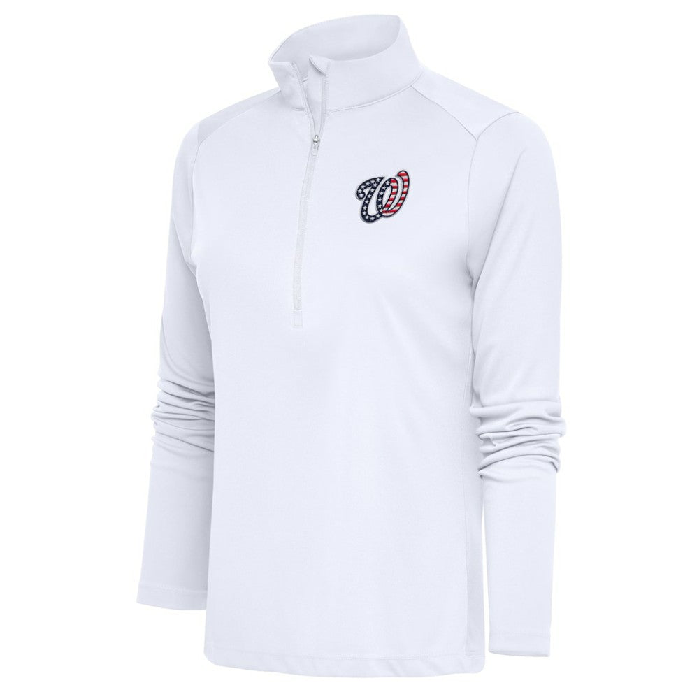 Washington Nationals Antigua Women's Patriotic Tribute Half-Zip Pullover Top - MLB Pullover