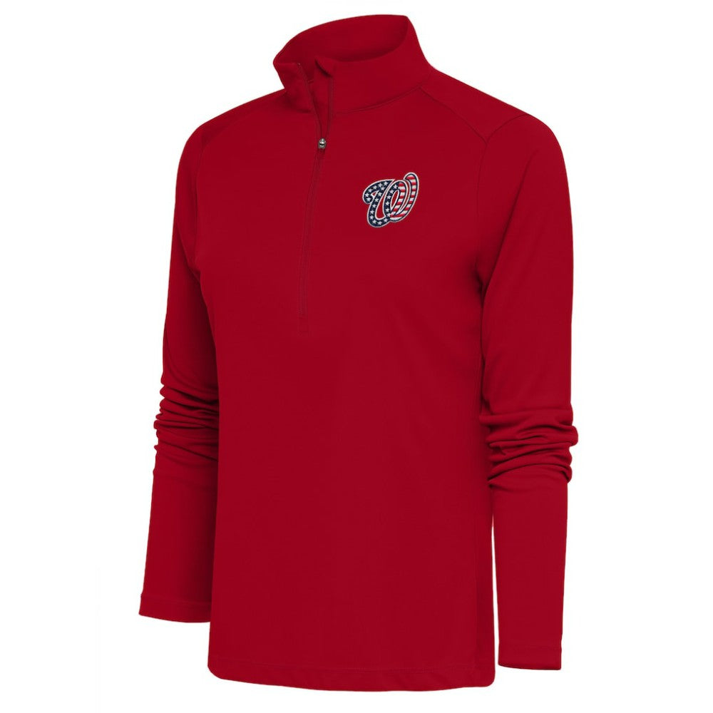 Washington Nationals Antigua Women's Patriotic Tribute Half-Zip Pullover Top - MLB Pullover
