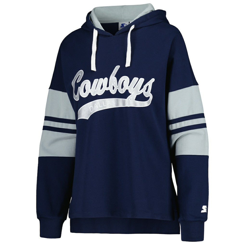Dallas Cowboys Starter Women's Bump And Run Long Sleeve Hoodie T-Shirt | NFL On sale