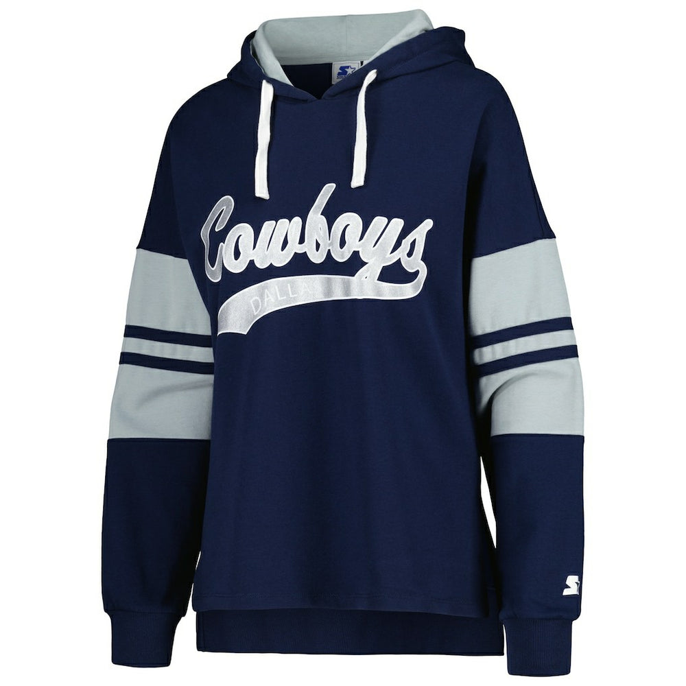 Dallas Cowboys Starter Women's Bump And Run Long Sleeve Hoodie T-Shirt | NFL On sale