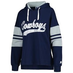 Dallas Cowboys Starter Women's Bump And Run Long Sleeve Hoodie T-Shirt | NFL On sale
