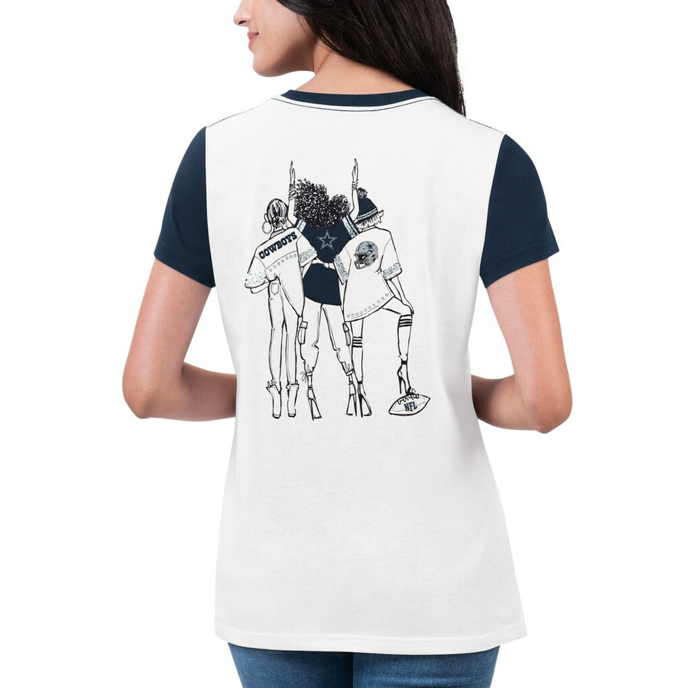 Dallas Cowboys G-III 4Her by Carl Banks Women's Fashion Illustration T-Shirt | NFL Outlet