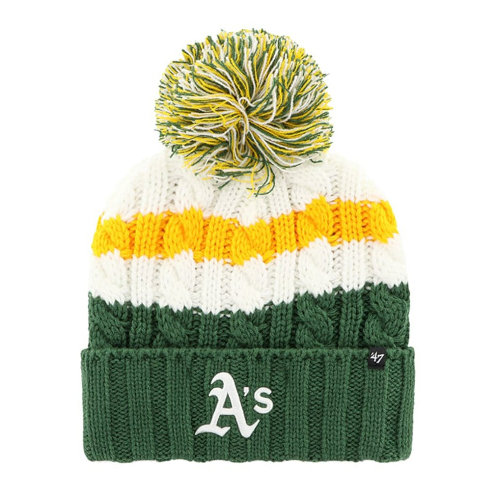 Athletics '47 Women's Ashfield Cuffed Knit Hat with Pom - MLB Hats