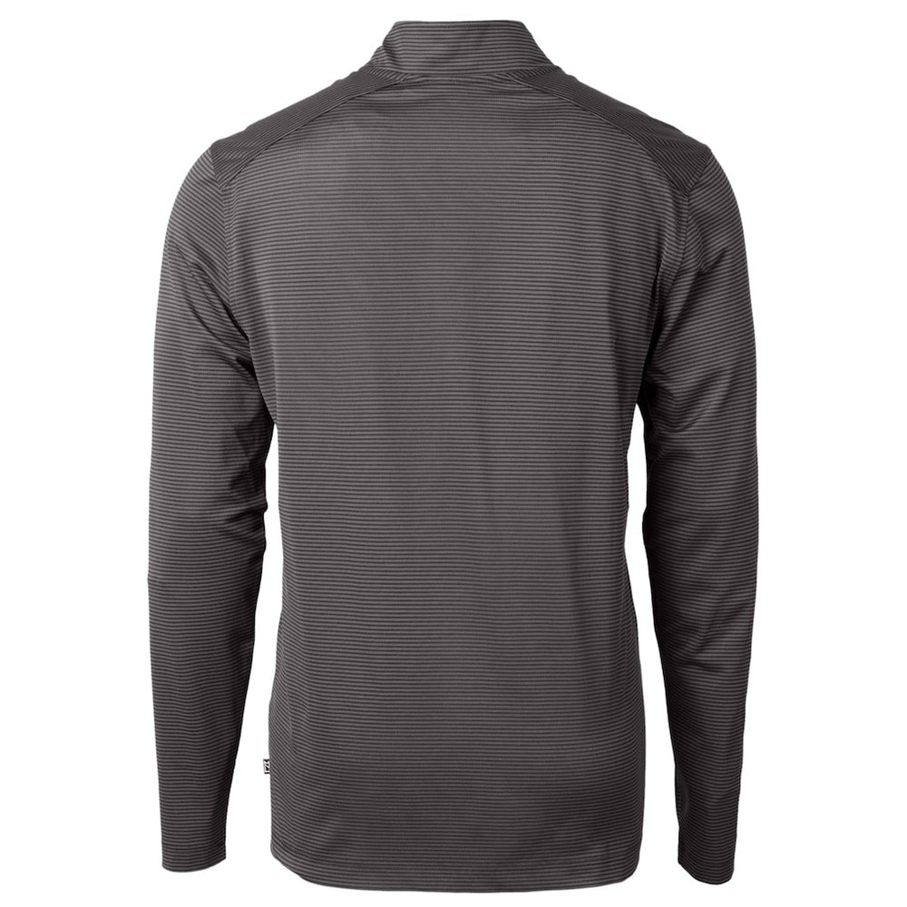 Philadelphia Eagles Cutter & Buck Gridiron Classics Big & Tall Virtue Eco Pique Micro Stripe Recycled Quarter-Zip Pullover Top | NFL New