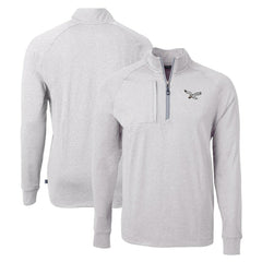 Philadelphia Eagles Cutter & Buck Gridiron Classics Big & Tall Adapt Eco Knit Heather Quarter-Zip Pullover Top | NFL New