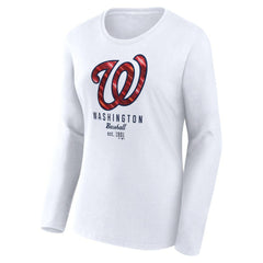 Washington Nationals Fanatics Women's Lightweight Fitted Long Sleeve T-Shirt - MLB T-shirts