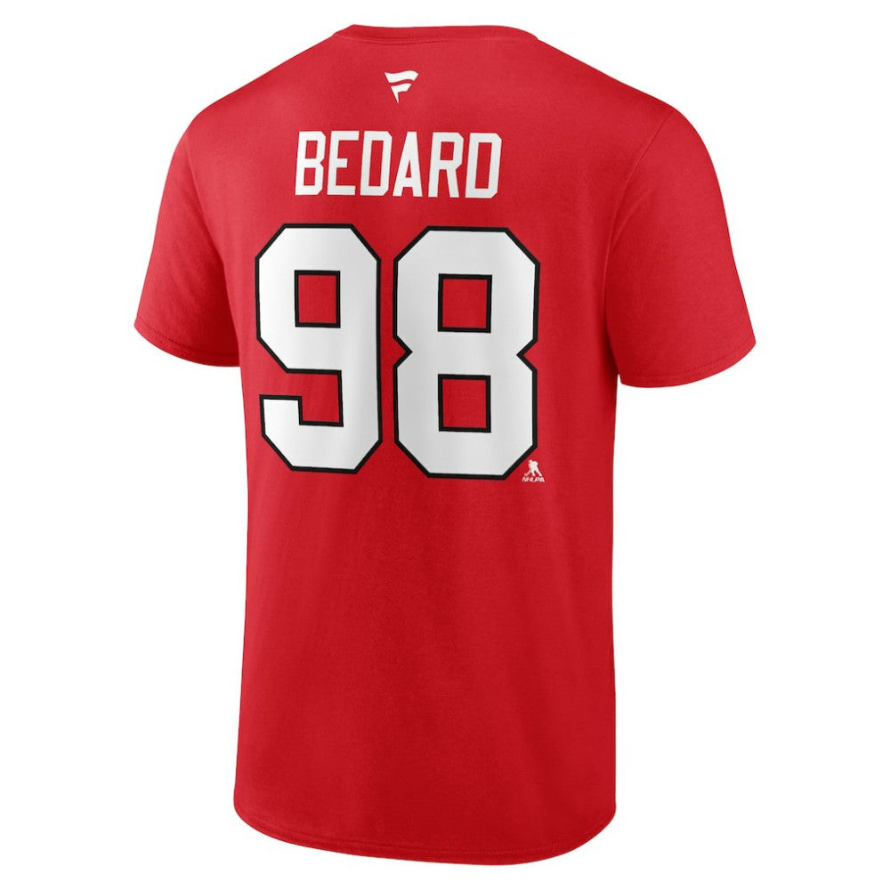 Connor Bedard Chicago Blackhawks Fanatics Authentic Stack Name & Number T-Shirt -  NHL T-shirts