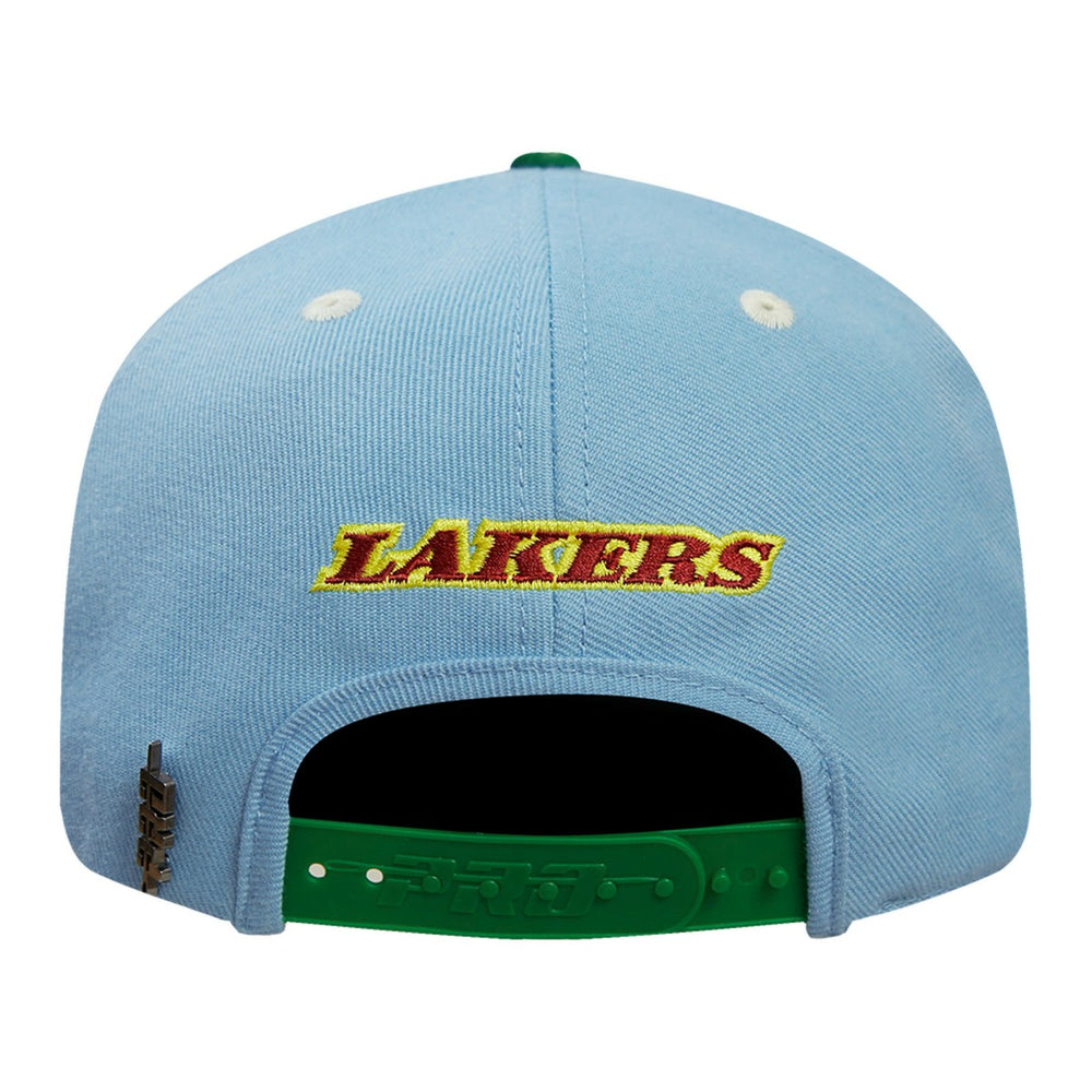 Light Blue/Green Los Angeles Lakers Pro Standard Retro Program 2-Tone Snapback Hat | NBA