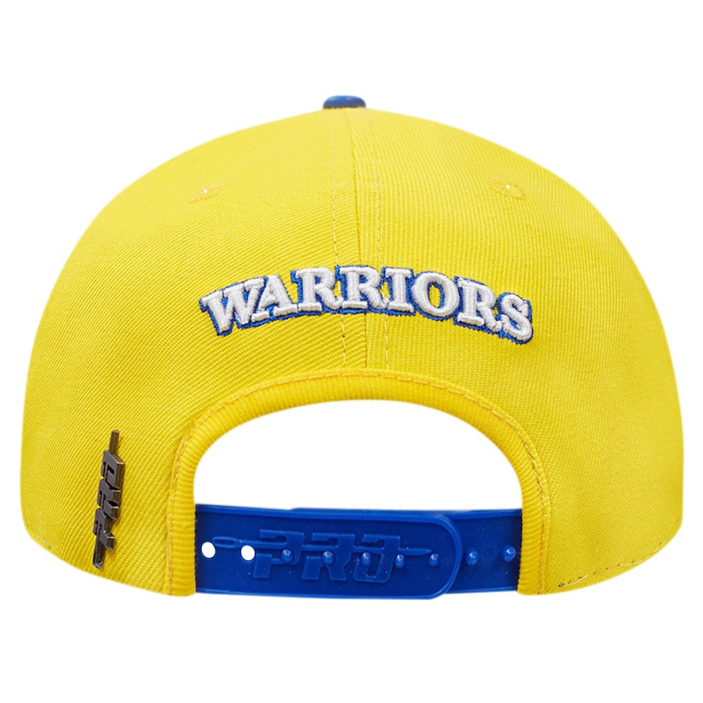 Gold/Royal Golden State Warriors Pro Standard Pinch Chevron Adjustable Hat sale | NBA