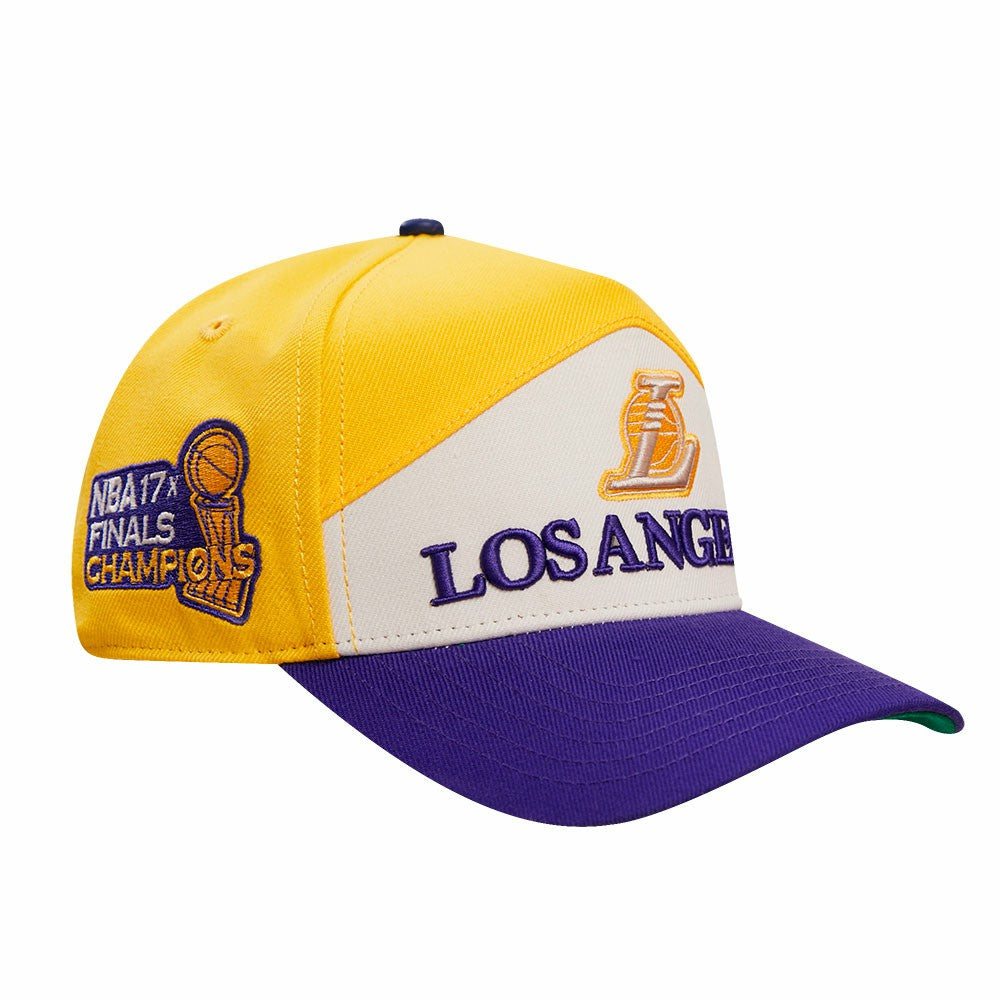 Gold/Purple Los Angeles Lakers Pro Standard Pinch Chevron Adjustable Hat | NBA