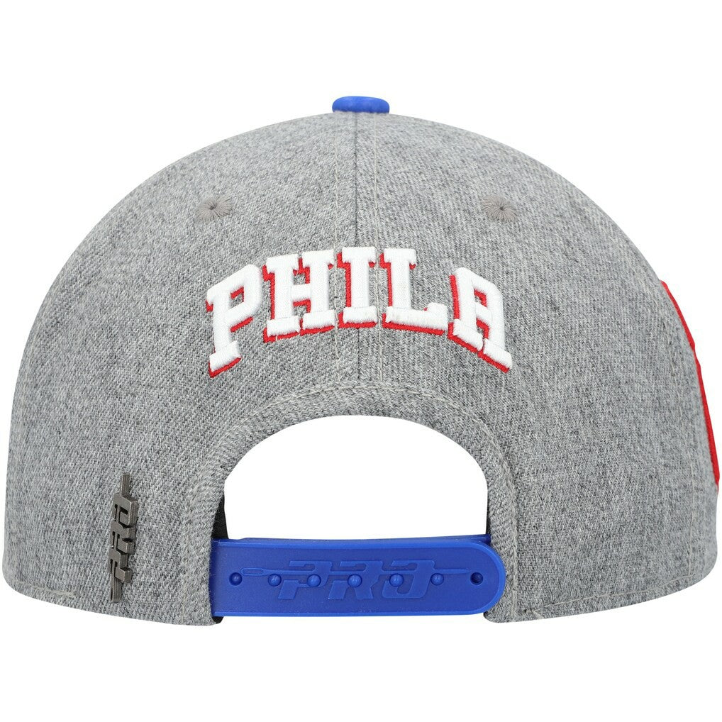 Gray/Royal Philadelphia 76ers Pro Standard Classic Logo Two-Tone Snapback Hat | NBA