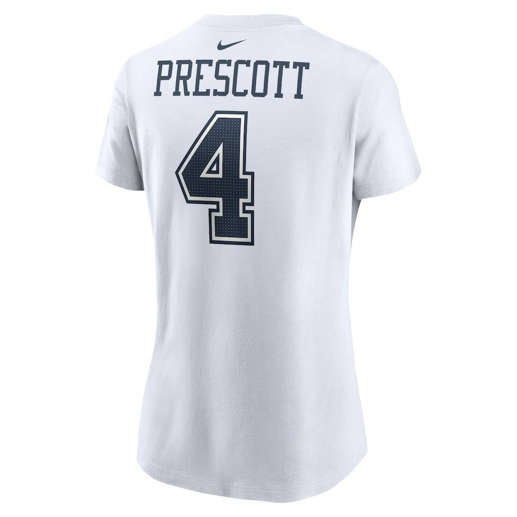 Dallas Cowboys Dak Prescott  Women's Player Name & Number T-Shirt | NFL Discount