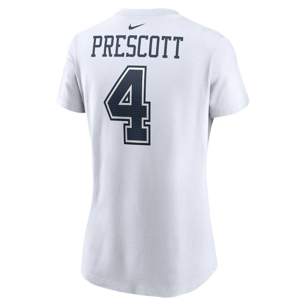Dallas Cowboys Dak Prescott  Women's Player Name & Number T-Shirt | NFL Discount