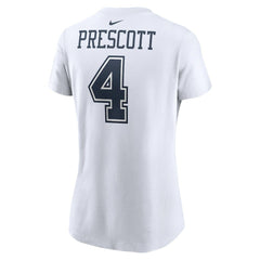 Dallas Cowboys Dak Prescott  Women's Player Name & Number T-Shirt | NFL Discount