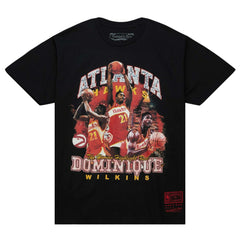 Black Dominique Wilkins Atlanta Hawks Hardwood Classics Bling Concert Player T-Shirt | NBA