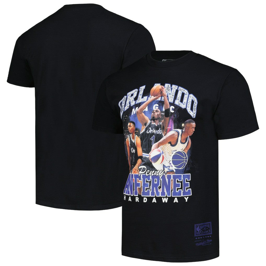 Black Penny Hardaway Orlando Magic Hardwood Classics Bling Concert Player T-Shirt | NBA