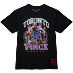 Black Vince Carter Toronto Raptors Hardwood Classics Bling Concert Player T-Shirt | NBA