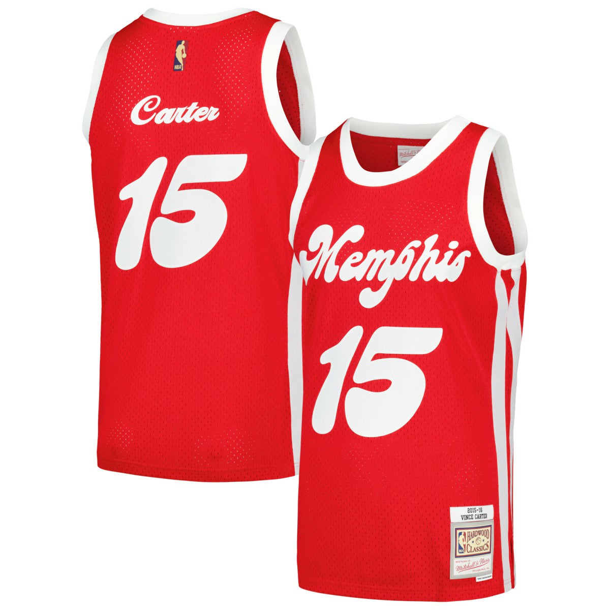 Red Vince Carter Memphis Grizzlies 2015/16 Hardwood Classics Swingman Jersey | NBA