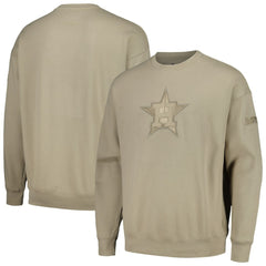 Houston Astros Pro Standard Neutral Drop Shoulder Pullover Sweatshirt - MLB Pullover
