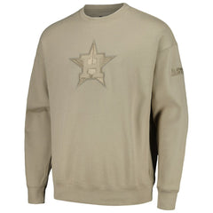 Houston Astros Pro Standard Neutral Drop Shoulder Pullover Sweatshirt - MLB Pullover