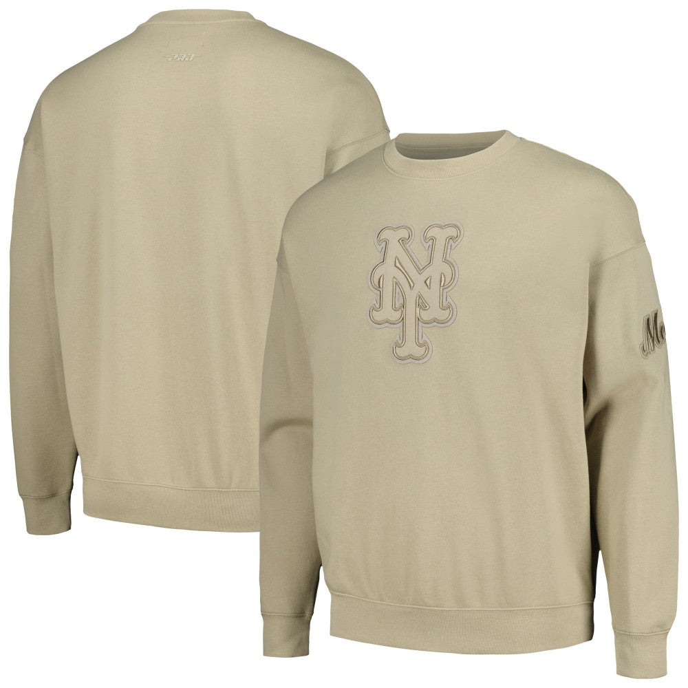 New York Mets Pro Standard Neutral Drop Shoulder Pullover Sweatshirt - MLB Pullover