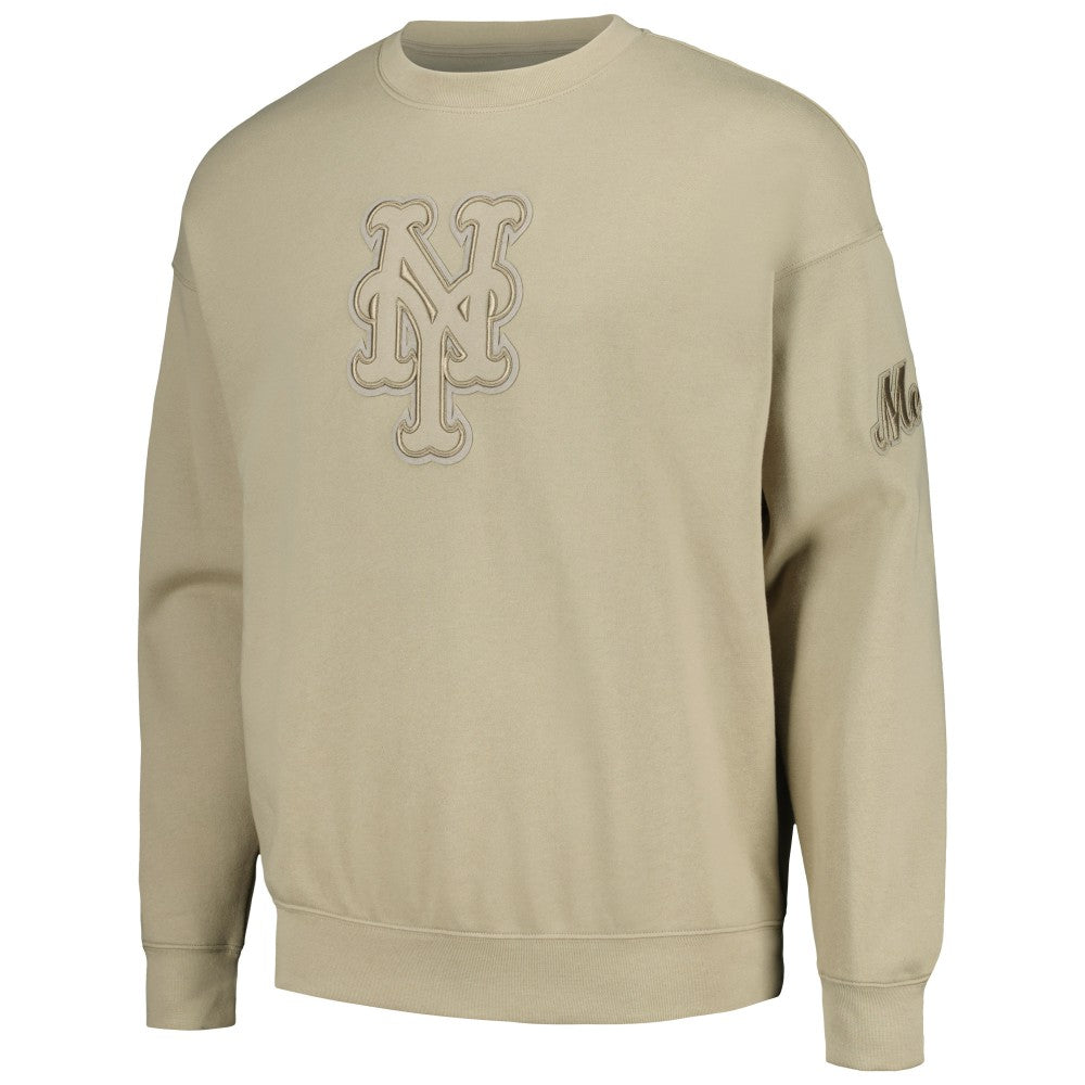 New York Mets Pro Standard Neutral Drop Shoulder Pullover Sweatshirt - MLB Pullover
