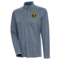Heather Navy Denver Nuggets Antigua Women's Confront Quarter-Zip Pullover Top sale | NBA