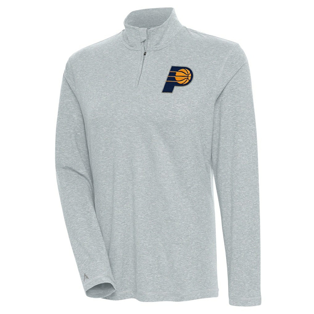Heather Gray Indiana Pacers Antigua Women's Confront Quarter-Zip Pullover Top | NBA