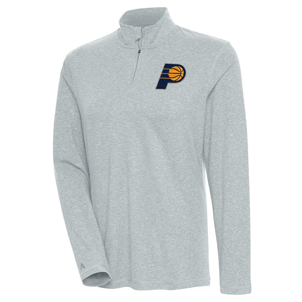 Heather Gray Indiana Pacers Antigua Women's Confront Quarter-Zip Pullover Top | NBA