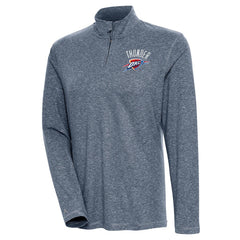 Heather Navy Oklahoma City Thunder Antigua Women's Confront Quarter-Zip Pullover Top | NBA