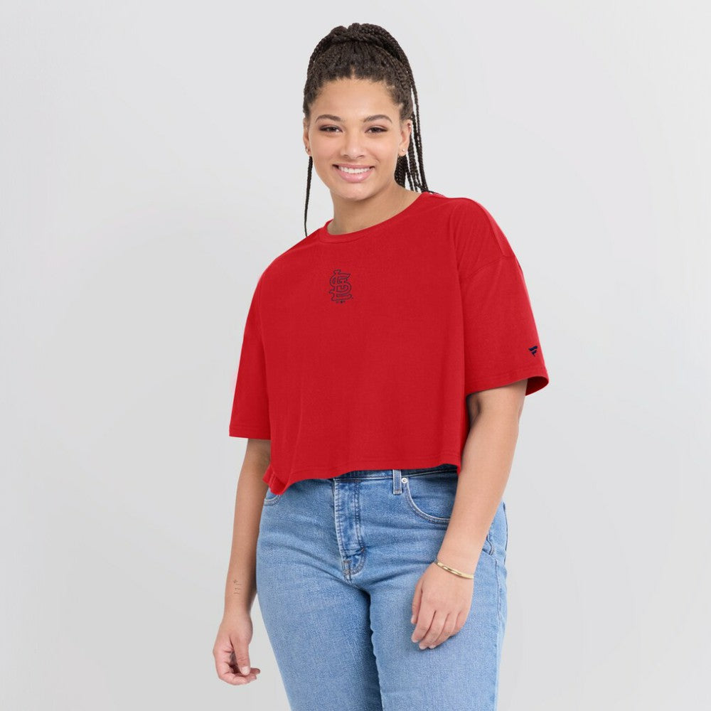 St. Louis Cardinals Fanatics Women's Elements Super Soft Boxy Cropped T-Shirt - MLB T-shirts