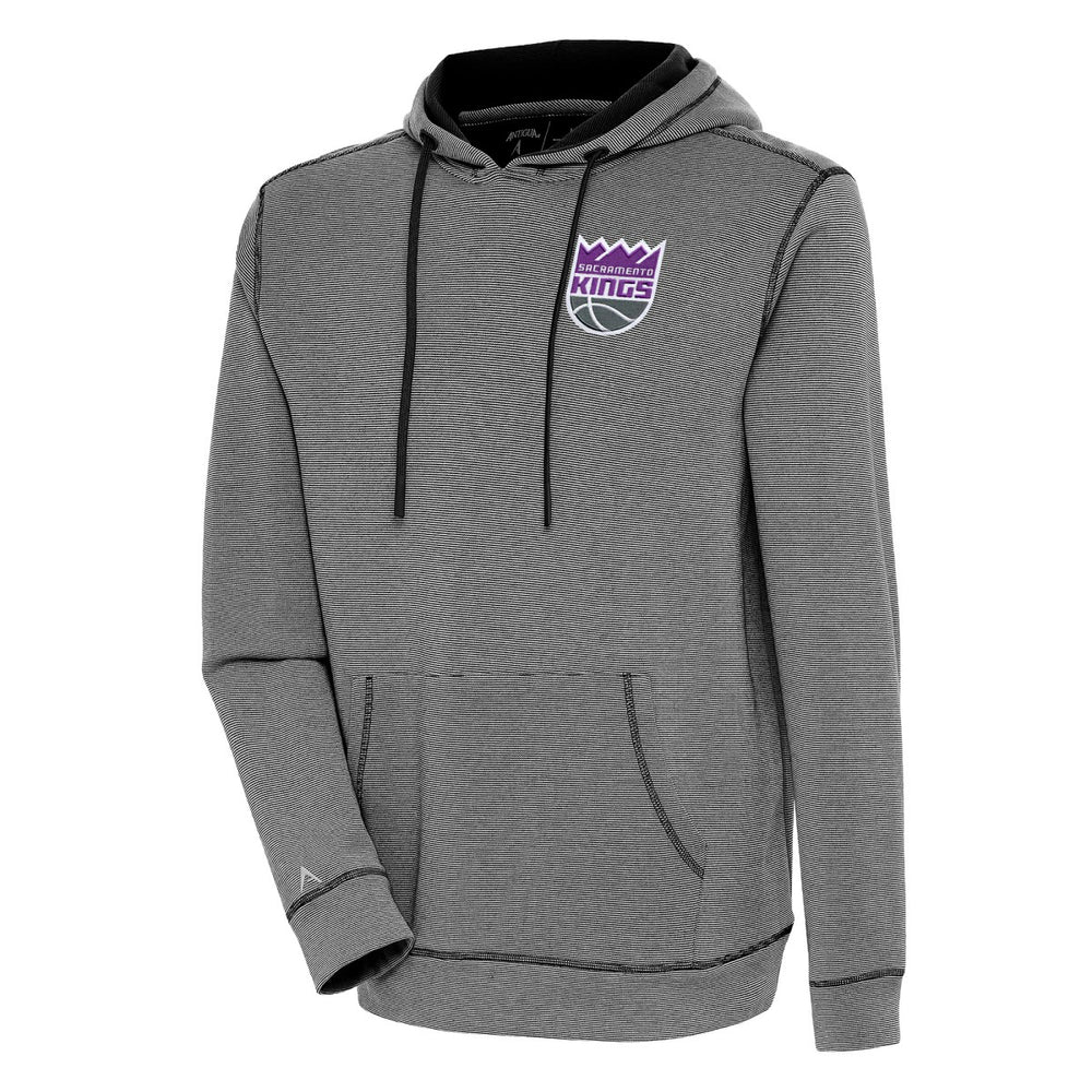 Black Sacramento Kings Antigua Axe Bunker Tri-Blend Pullover Hoodie | NBA