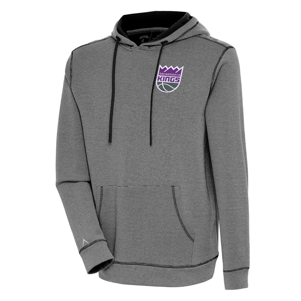 Black Sacramento Kings Antigua Axe Bunker Tri-Blend Pullover Hoodie | NBA