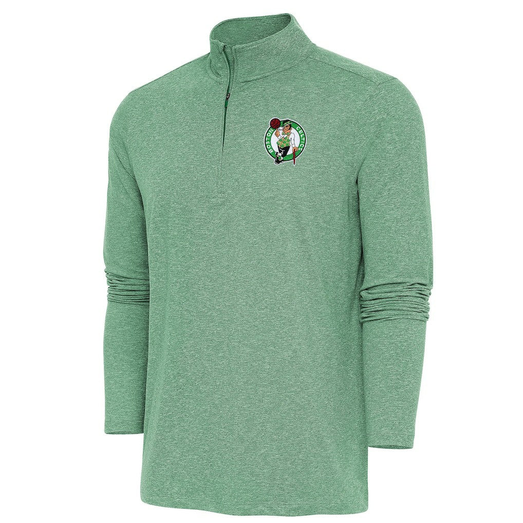 Kelly Green Boston Celtics Antigua Hunk Quarter-Zip Pullover Top | NBA